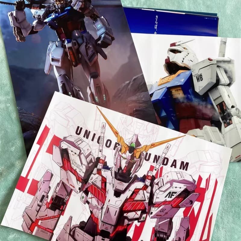 Gundam Poster Wall Sticker Hanging Picture Mobile Suit Wallpaper Anime Sticker Mecha Boys Bedroom Removable Sticker