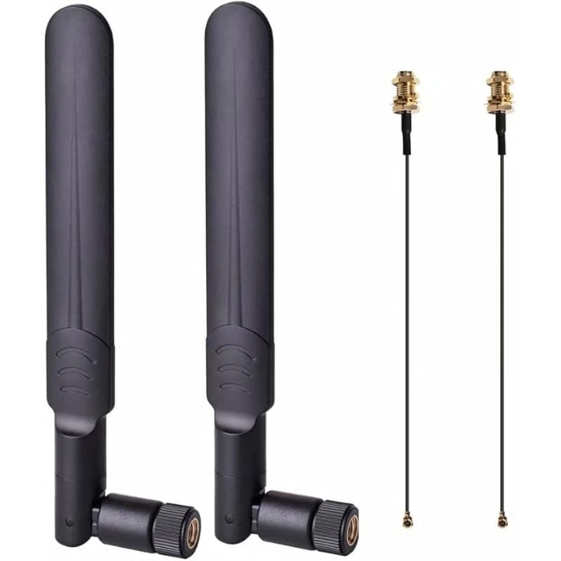 2x 8dBi WiFi Antenna 2.4GHz 5.8GHz Dual Band RP-SMA Male I-P-E-X-1 to RP-SMA