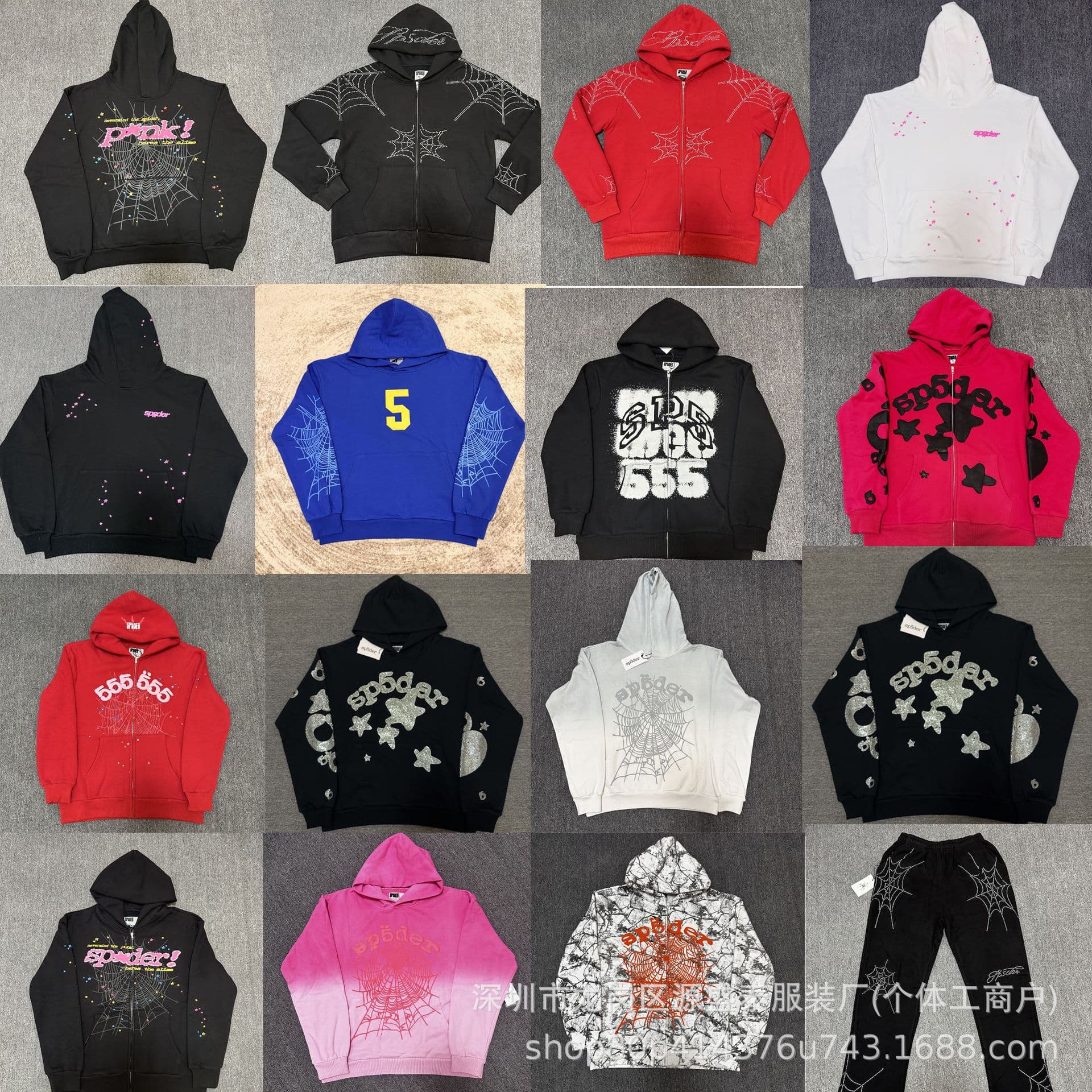Overseas trendy hoodie with letter print, casual jacket SP5555, men's hooded sweatshirt, factory direct supply
