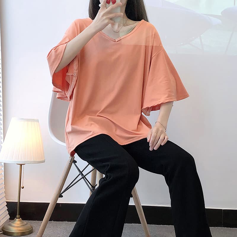 300 catties plus size women's clothing, plus fat, short-sleeved T-shirt for women, summer loose 240 catties bottoming shirt, one piece drop shipping