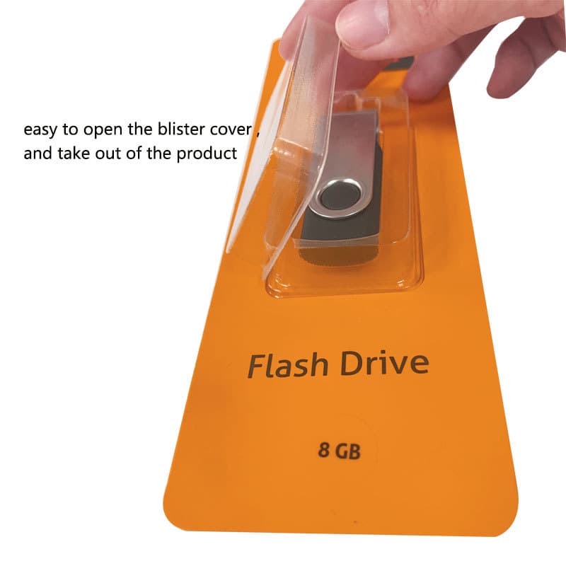 Miro card paper card blister packaging SD flip-top blister hot-pressed memory card PET blister box U disk box