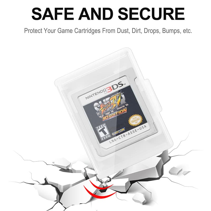 Game Cartridge Storage Case for Nintendo 3DS/NDS/DSi, PP Material, Transparent, Dustproof, Shockproof, Portable, DIY