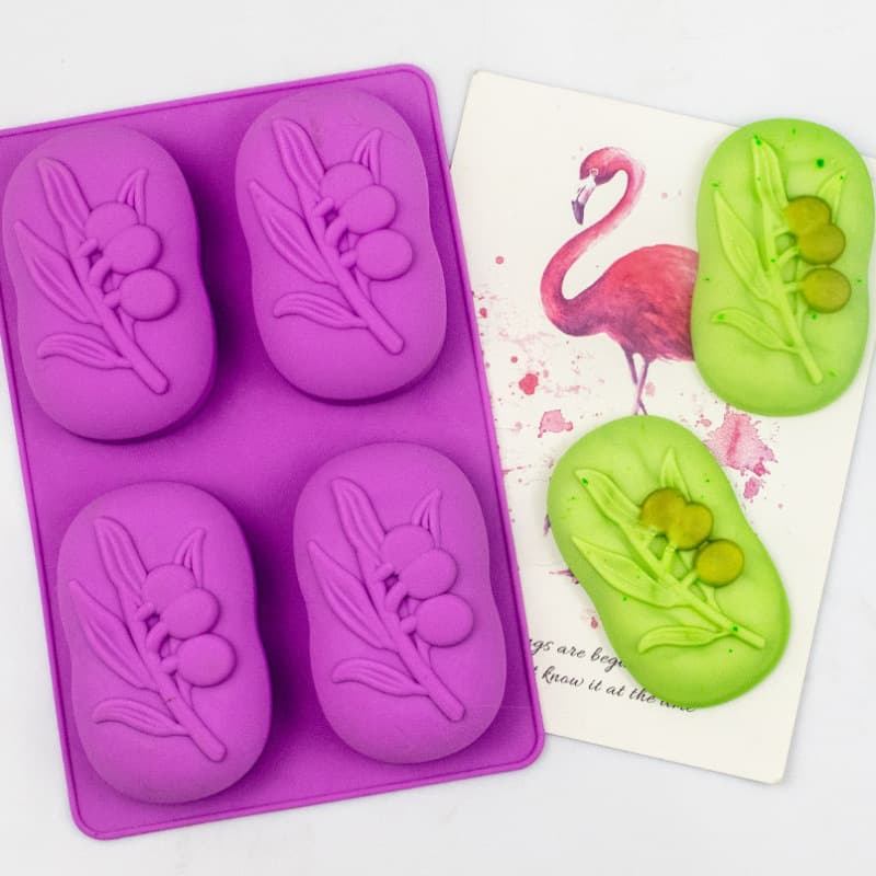 Minghao Silicone Cake Mold 4 Olive Trees Handmade Soap Mold Silicone Cake Mold Chocolate Mold