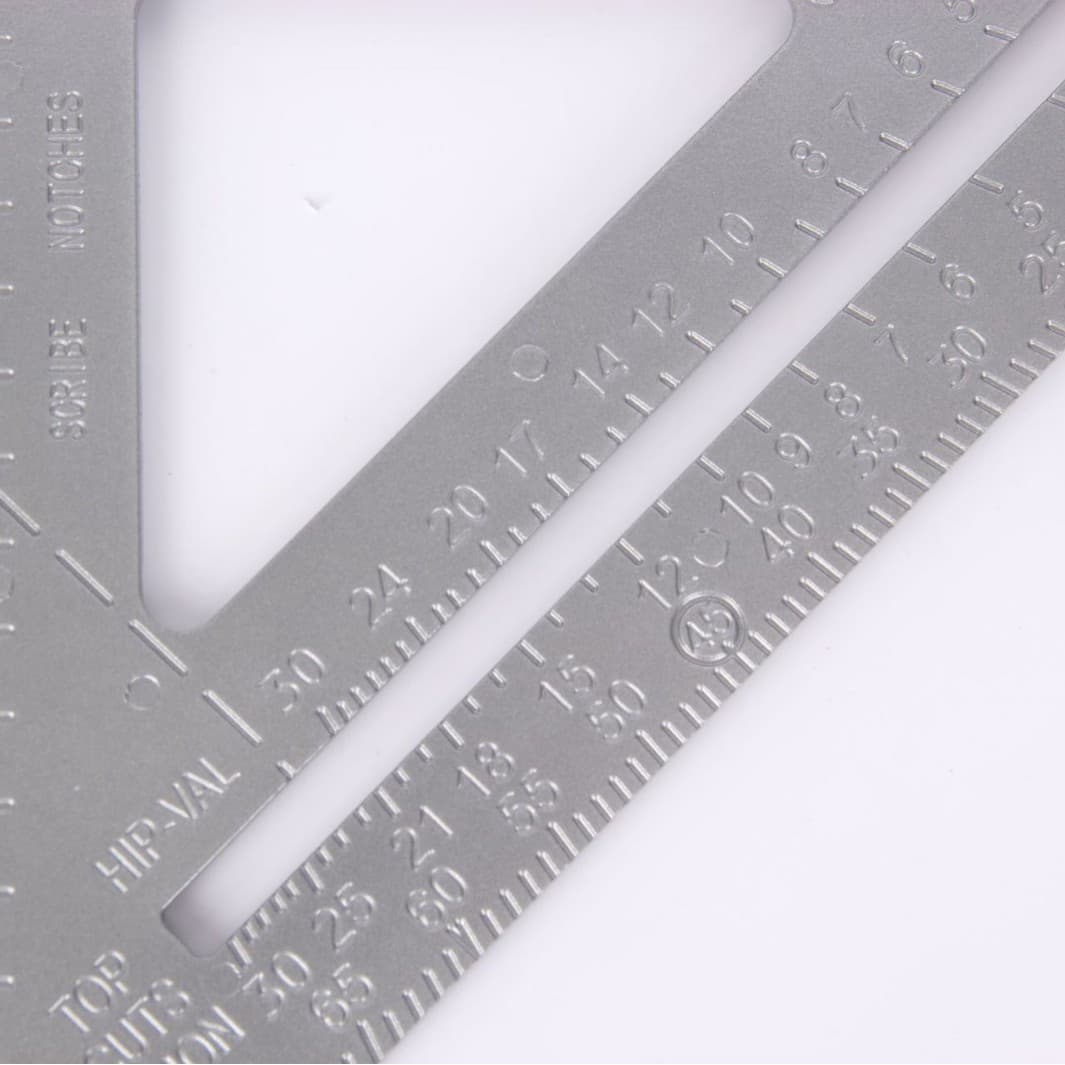 Factory Wholesale Die-Cast Aluminum Triangle Ruler Precision Thickened Scale Multi-Function Woodworking High Accuracy
