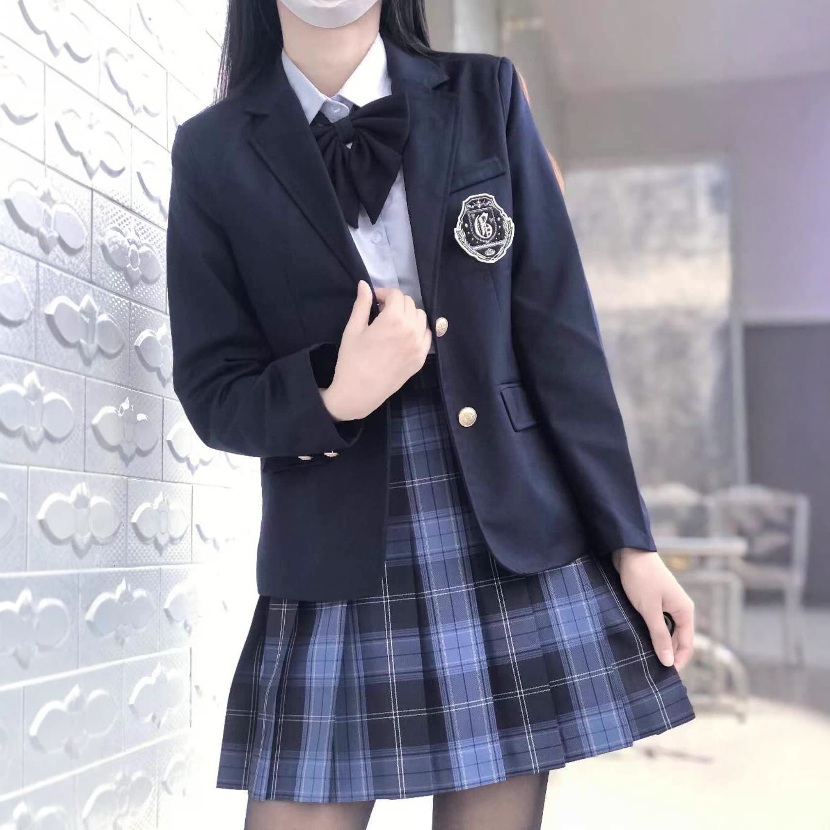 Authentic original JK uniform style serge fabric blazer, autumn and winter Japanese school style student suit jacket for women.