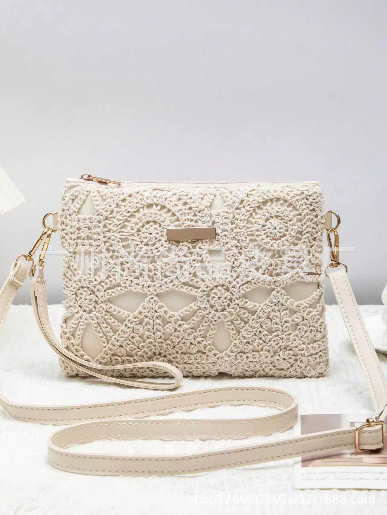 2026 New Trendy Cutout Flower Handbag Clutch Shoulder Crossbody Casual Square Bag Light Luxury Daily Outfit