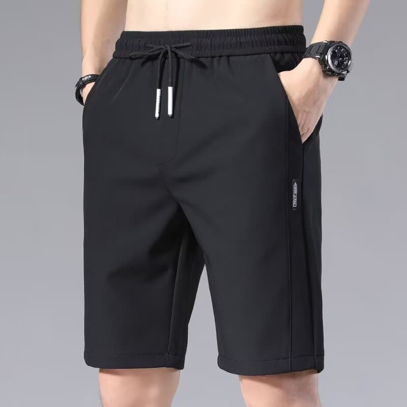 Men's Ice Silk Pants, Loose Breathable Straight Leg Casual Pants, Summer Thin Quick-Dry Long Pants, Stretch Men's Sportswear