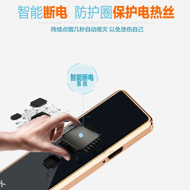 Cross-border FOCUS YQ036 Rechargeable Windproof USB Charging Metal Lighter OEM Customization