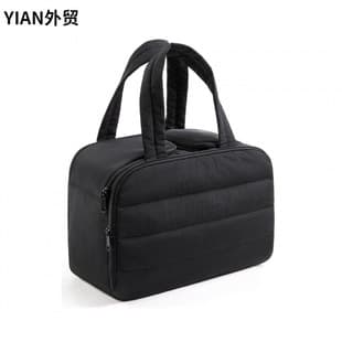 2026 Cross-Border New Quilted Women's Travel Handheld Toiletry Bag, Large Capacity Diamond Pattern Toiletry Organizer