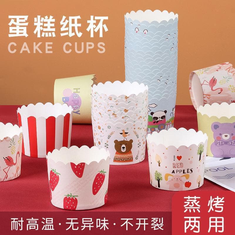 High Temperature Cupcake Paper Liners Molds for Oven Air Fryer Chiffon Baking