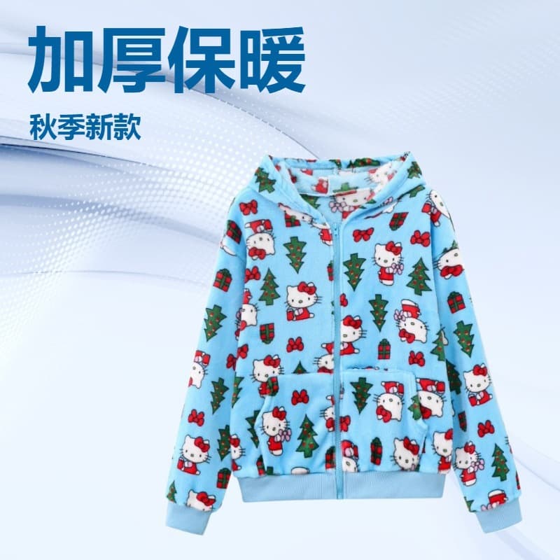 Cross-border Christmas cartoon flannel pajama pants for women, thickened and warm for autumn and winter, casual home wear.