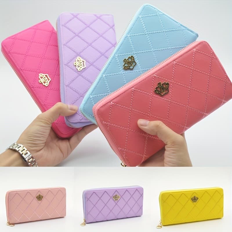 L 54641 PU Wallet with Crown Clasp Women's Wallet