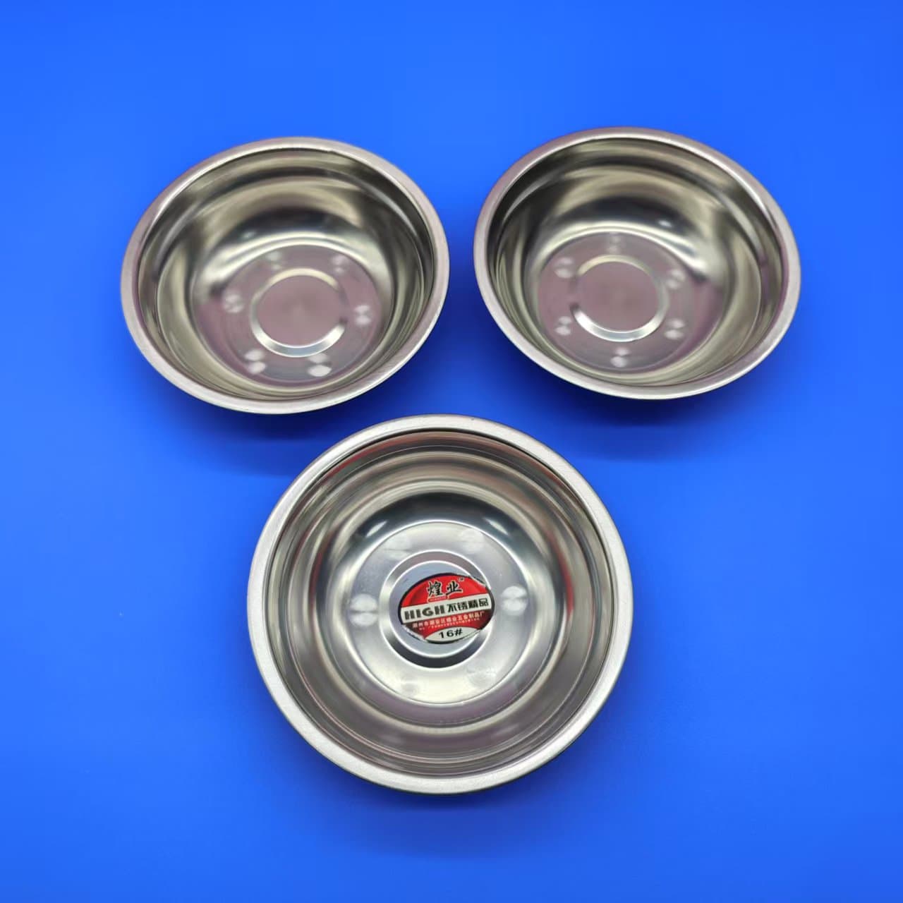 Stainless Steel Thickened Soup Basin Round Plate Household Iron Rice Bowl Vegetable Washing Basin Multi-purpose Basin One Yuan Two Yuan Wholesale