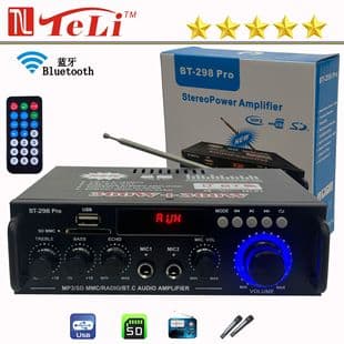 Mini Cross-Border Small Amplifier with Optical Input USB FM Radio Bluetooth DC Car 12V/220V Amplifier