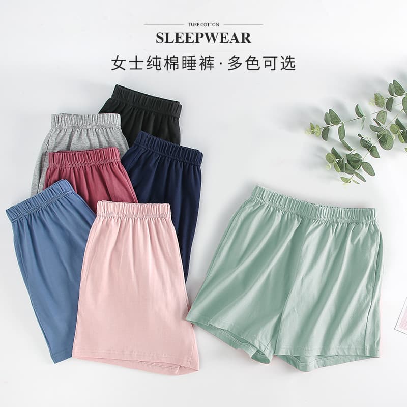 Women's Sports Shorts, Cotton Loose High-Waist Comfortable Casual Wide-Leg Fitness Running Lounge Pajama Pants