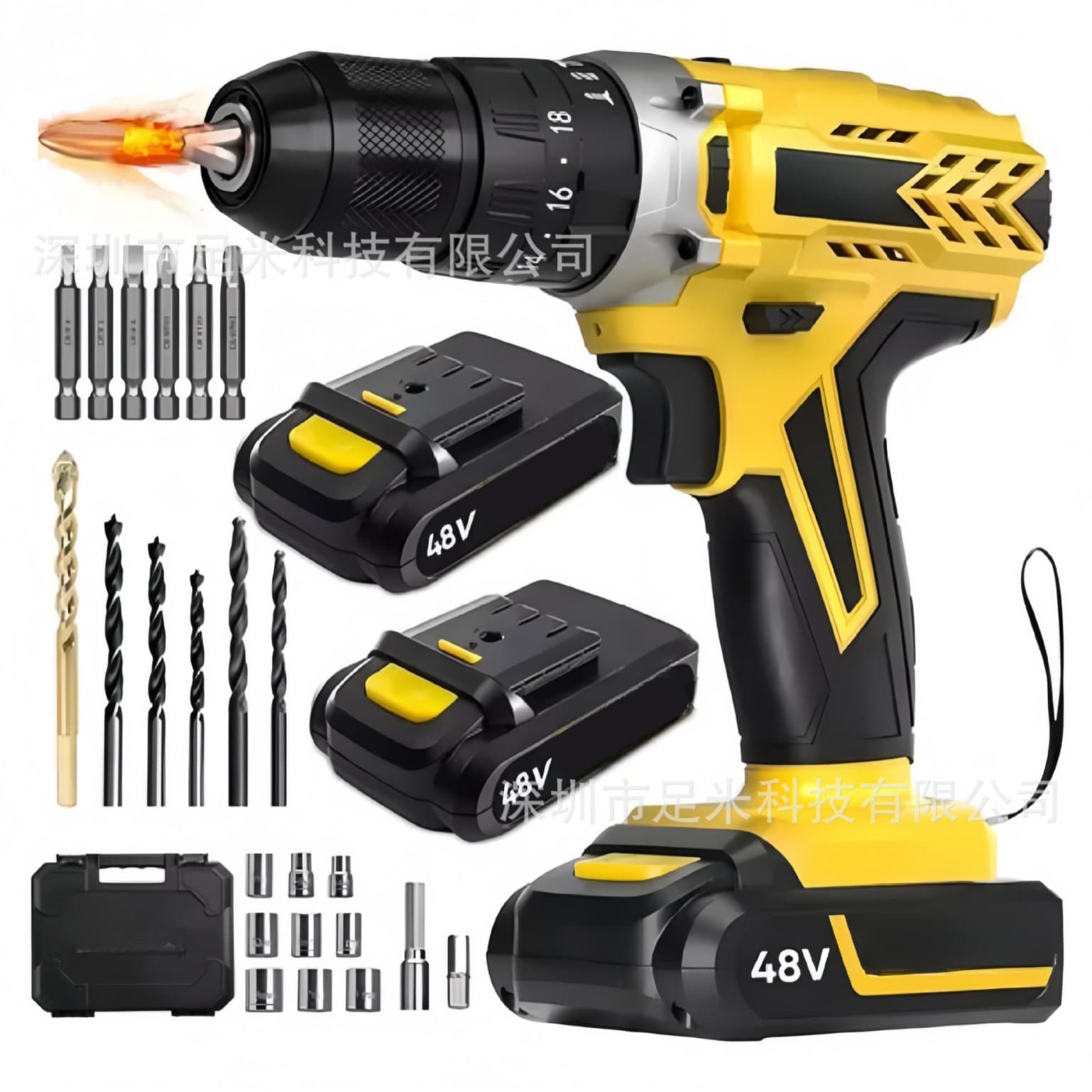 New Cross-Border Charging Drill Lithium Drill 48VF Electric Screwdriver Power Tool Woodworking Home Decoration Durable Hand Drill