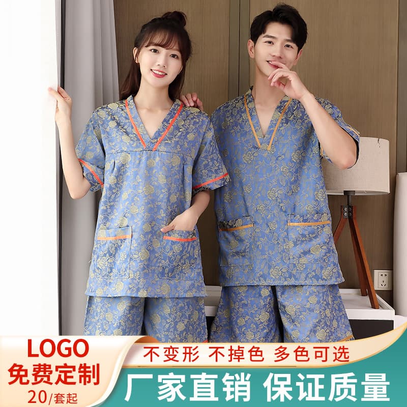 Sauna Suit for Women, Cotton Jacquard, Men, Plus Size, Couples, Beauty, Bathing, Sauna Wear, Massage, Moxibustion, Foot Therapy, Pajamas