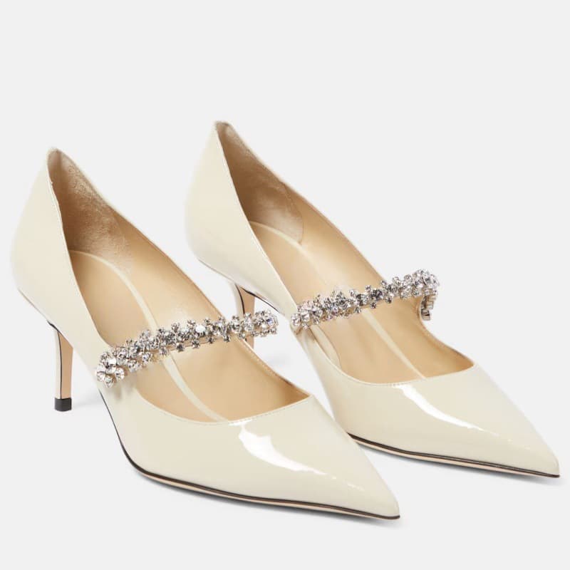Cross-Border Women's Fashion Shoes, Shallow Mouth Rhinestone Wedding Shoes, Bow Foreign Trade Women's Shoes, Large Size Women's Pumps