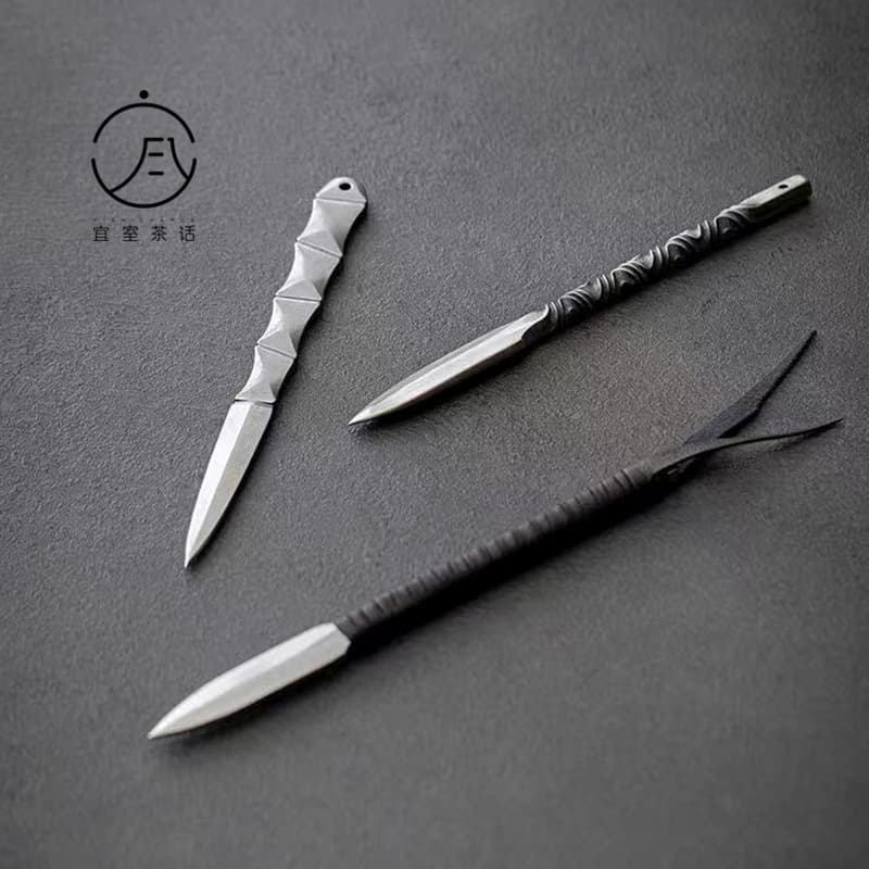 Yishi Tea Talk Chinese Pu'er Tea Knife Retro Diamond Tea Needle Split Tea Brick Tea Pry Tea Cone Tool Tea Ceremony Accessories
