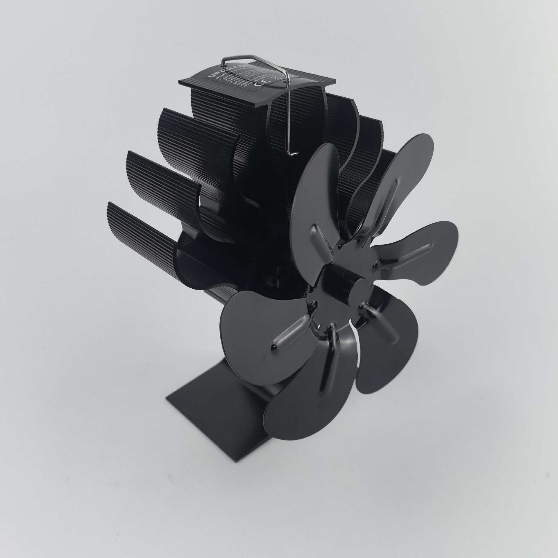 Firewood Stove Heating Fan New Fireplace Fan Heat Powered Five-Blade Six-Blade Fan Cross-Border Fireplace Fan NEW