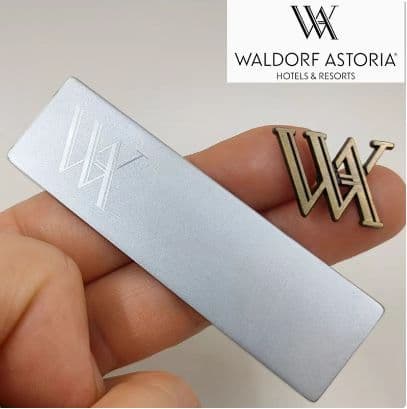Suitable for Hilton Group Waldorf Brooch Name Tag Representing Hotel Employee Honor and Identity Badge