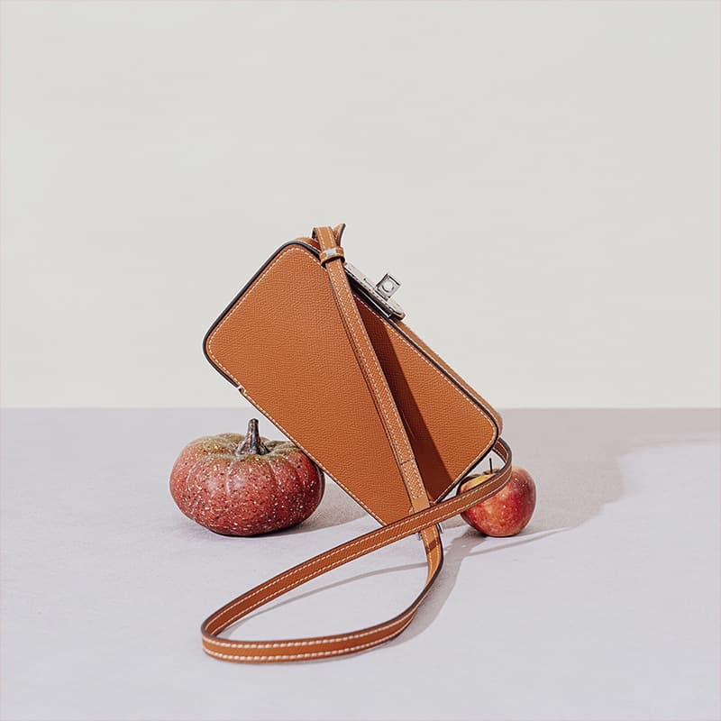 Spring Summer New Genuine Leather Women's Bag Hot Selling Gift Bag Box Bag Palm Print Bag Single Shoulder Crossbody Phone Bag