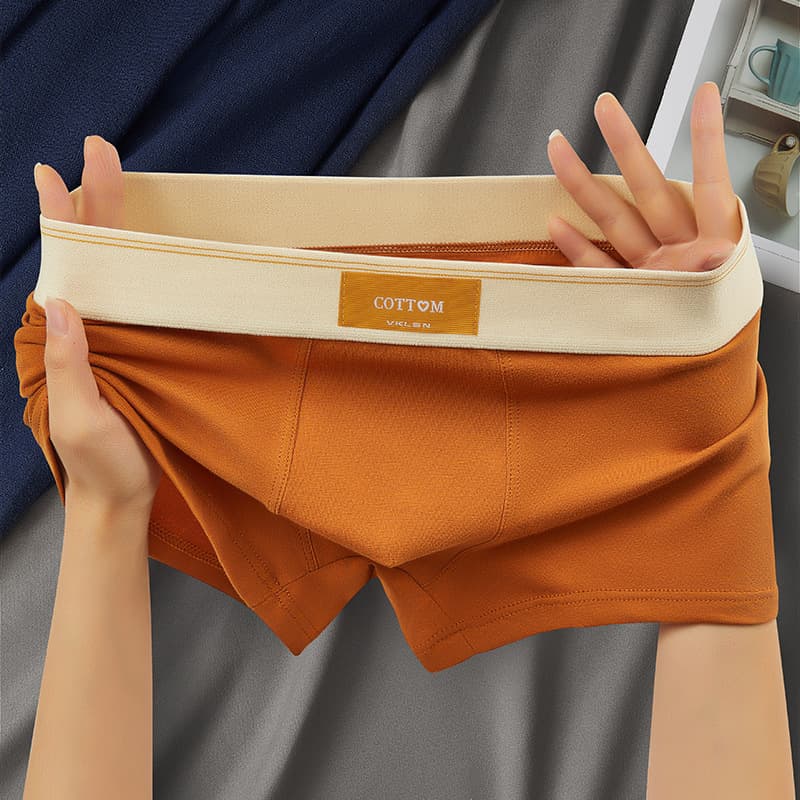 Factory Wholesale Pure Cotton Men's Boxer Briefs Athletic Comfortable Fashionable Shorts Trending on Douyin and Kuaishou