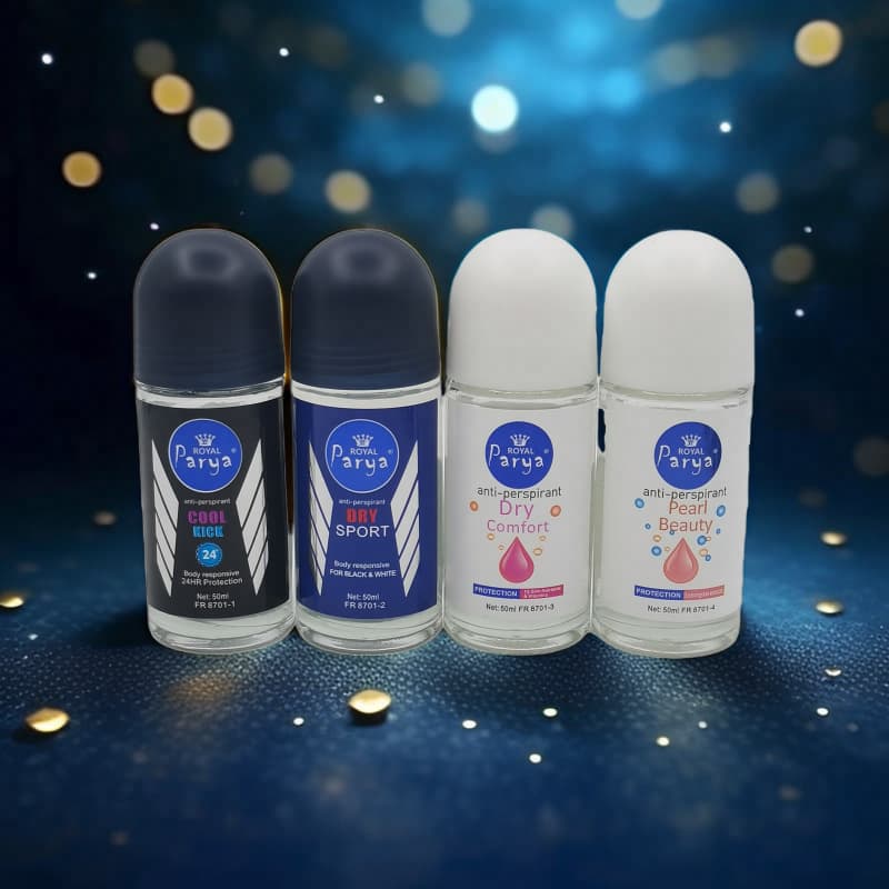 Manufacturer Cross-border Trade English Labeled Odor-Neutralizing Aromatic Deodorant, 50ml Glass Round Bottle Roll-on Antiperspirant