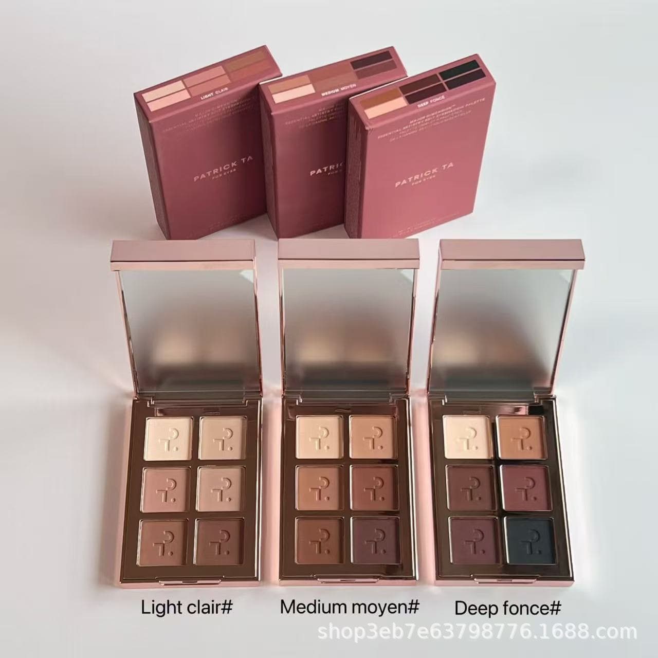 Cross-border trade US six-color eyeshadow palette in stock, three-color