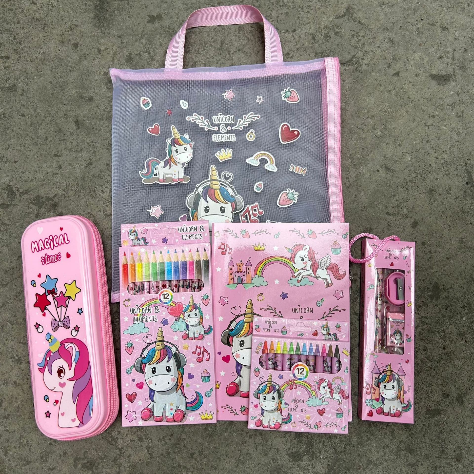Children's Day Gift Student Stationery Set Learning Supplies Pencil Case Pencil Kit Kindergarten Birthday Party Favor