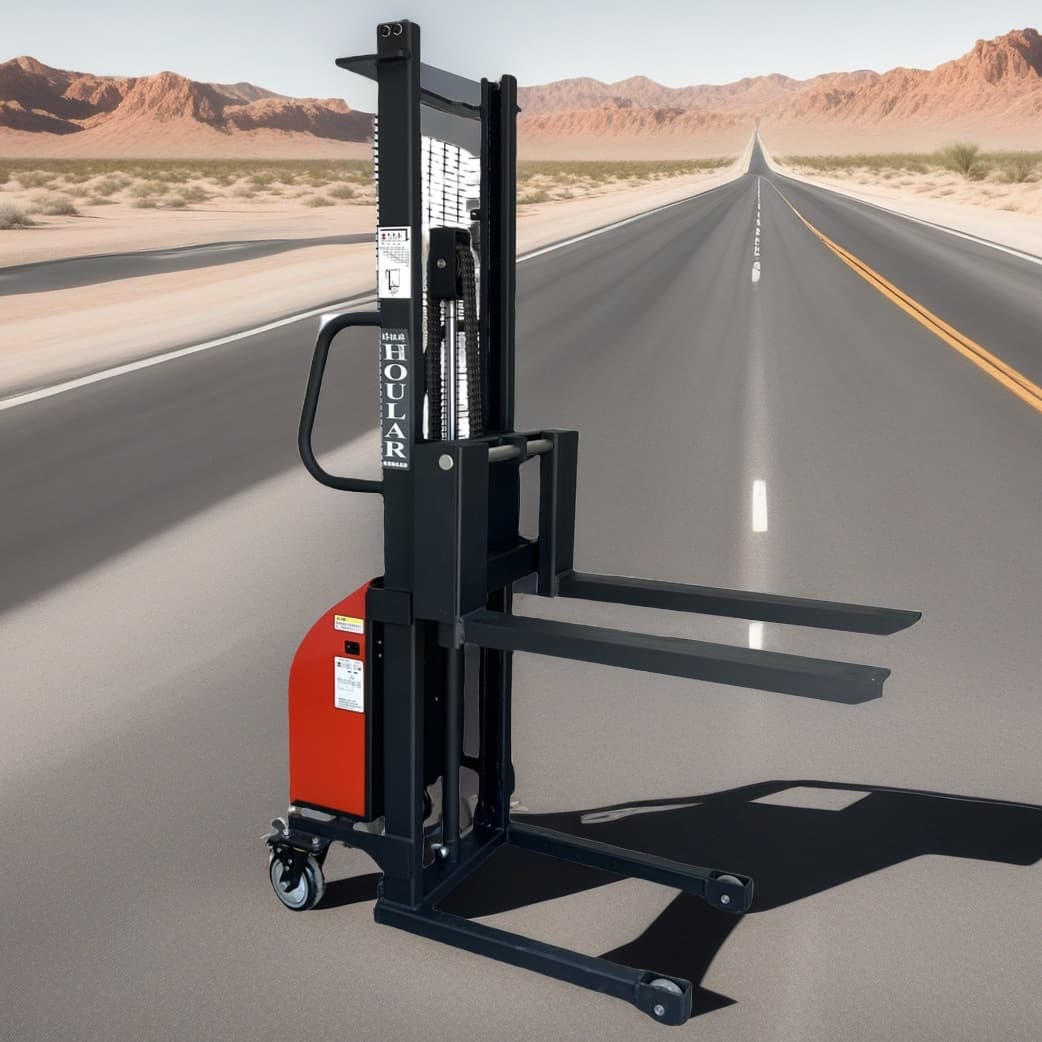 HOULAR light semi-electric stacker portable electric stacker mini lifting vehicle