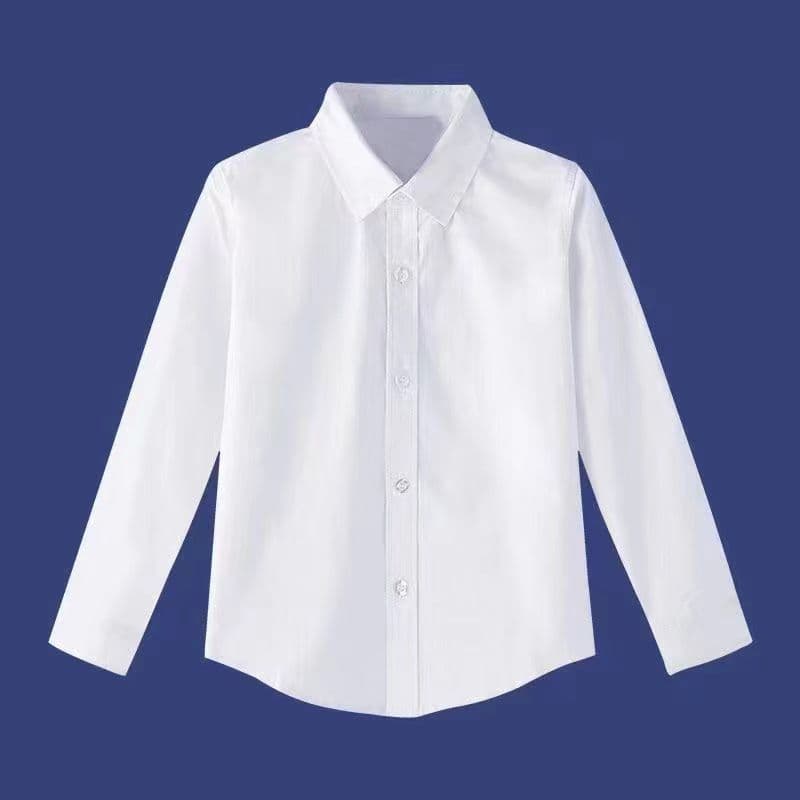Cross-border foreign trade children's white shirts for boys and girls, white shirts for primary and secondary school students, school uniforms, performance clothes, photoshoots, dropshipping