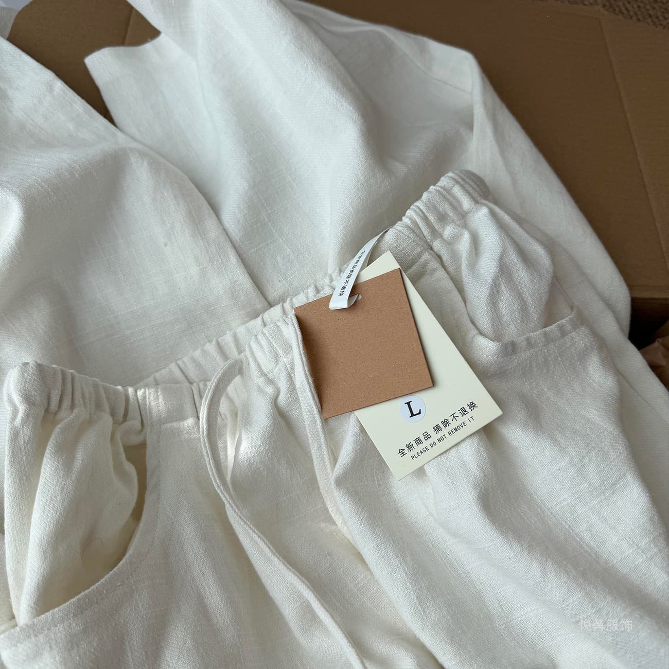SUN! Old Money Style White Drawstring Linen Casual Pants for Women, Chic Early Spring Relaxed Fit with Draping, Slimming Straight Leg Pants