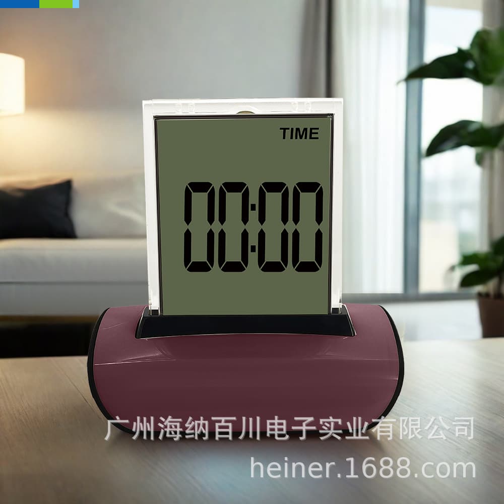 Minimalist Multi-Color Electronic Weather Forecast Clock with LED Alarm, Calendar, and Temperature/Humidity Display