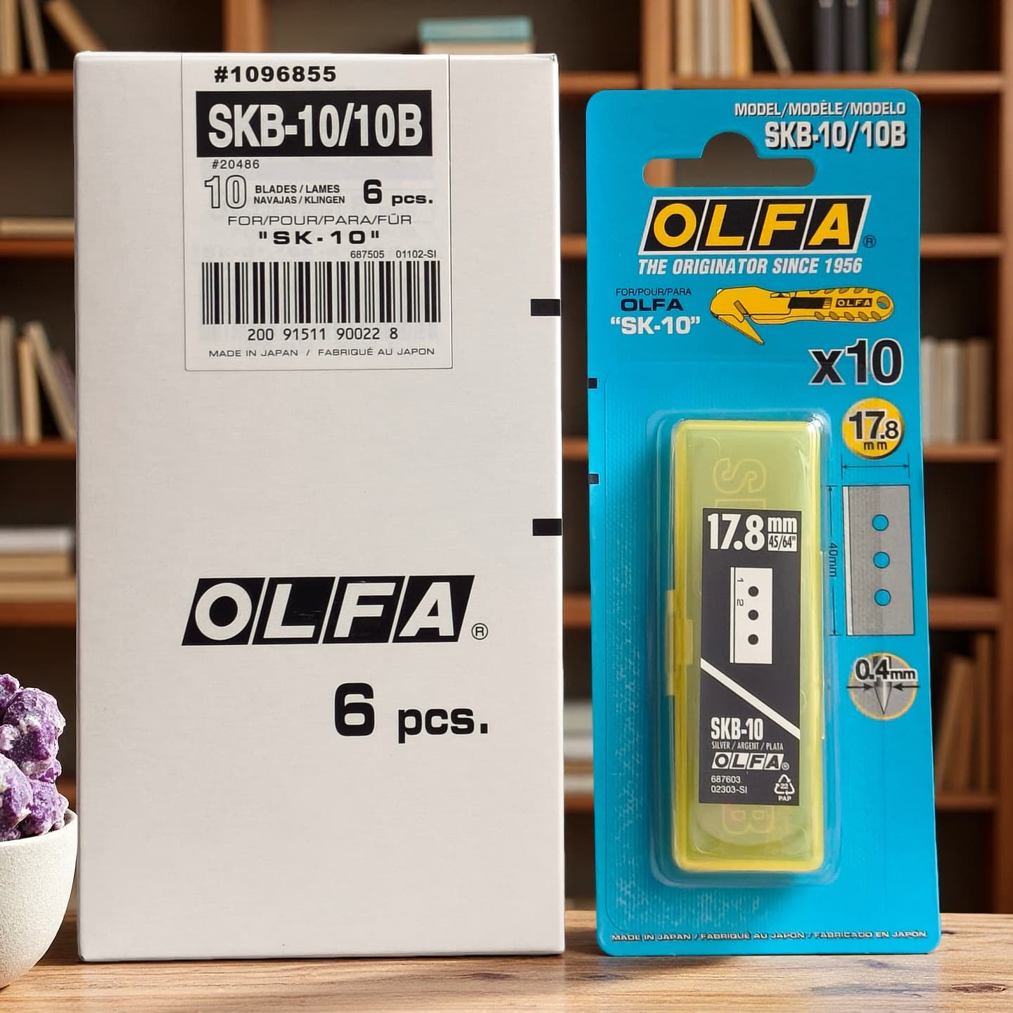 Japan Olfa Automatic Retractable Safety Cutter SK-10 Compatible Blades 18mm SKB-10/10B Original