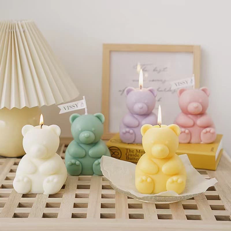 Sitting Bear Silicone Candle Mold Ins Size Bear Plaster Ornament Scented Candle Epoxy Silicone Mold