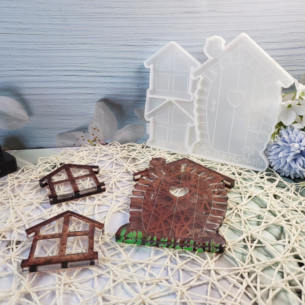 Fairy Door Wall Hanging Silicone Mold DIY Tabletop Ornament Decoration Crystal Epoxy Resin Mold