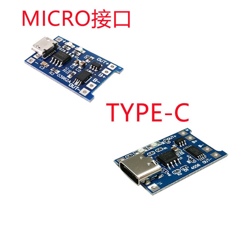 Tp4056 1a Lithium Battery Charging Board Module Type-c Usb Interface Charging Protection Two-in-one