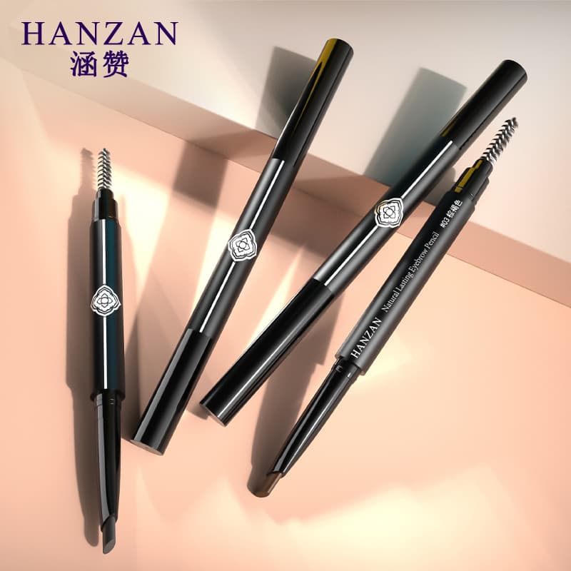 Hanzan Automatic Eyebrow Pencil Anti-sweat Long-lasting Anti-Fake Makeup Natural Double-ended Eyebrow Pen Waterproof Anti-smudge Eyebrow Pen Wholesale