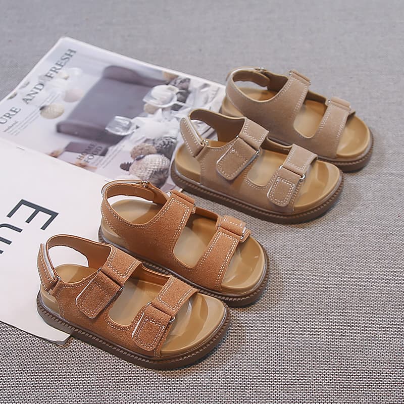 Children's Sandals 2026 Summer New Style Boys Shoes British Style Girls Beach Sandals Open Toe Boys Casual Sandals