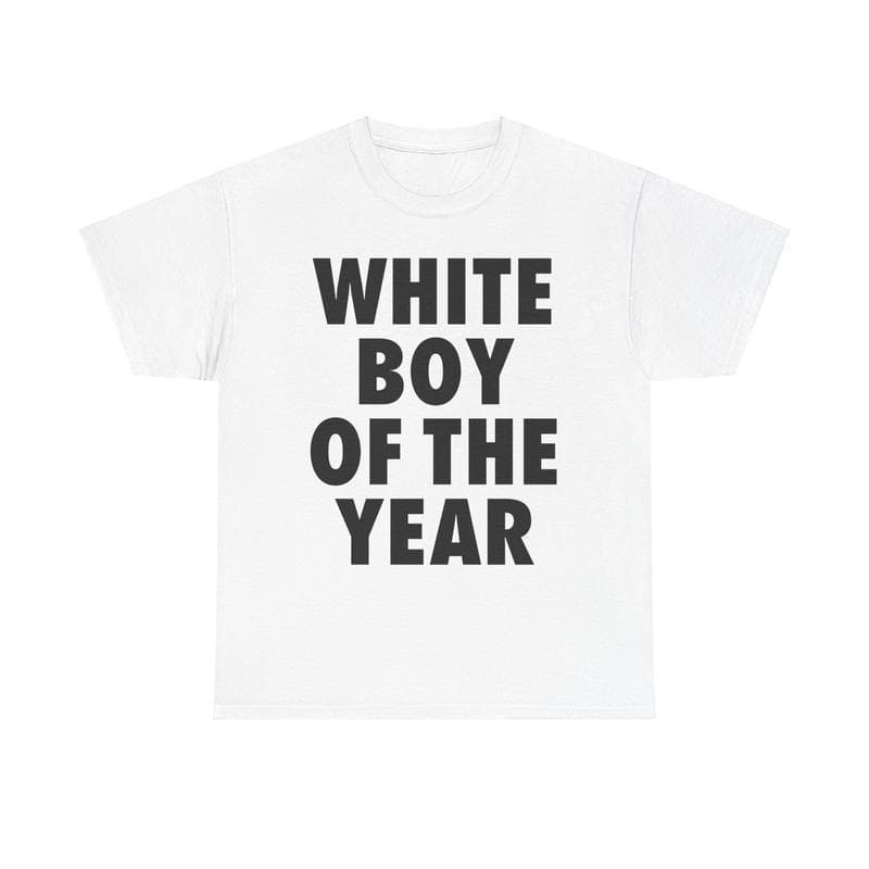 Cross-border EU Size WHITE BOY OF THE YEAR SHIRT - Men's Oversized Shirt
