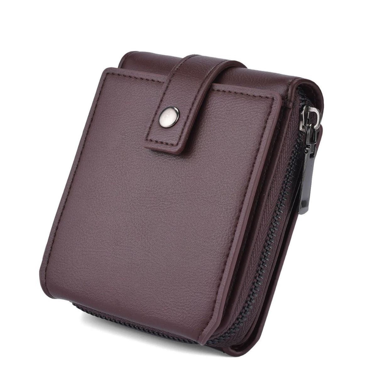 New Wallet Men Short Zipper Coin Purse Men Women Small Bag Trendy Money Clip Leather Wallet Teen Card Holder Korean Style