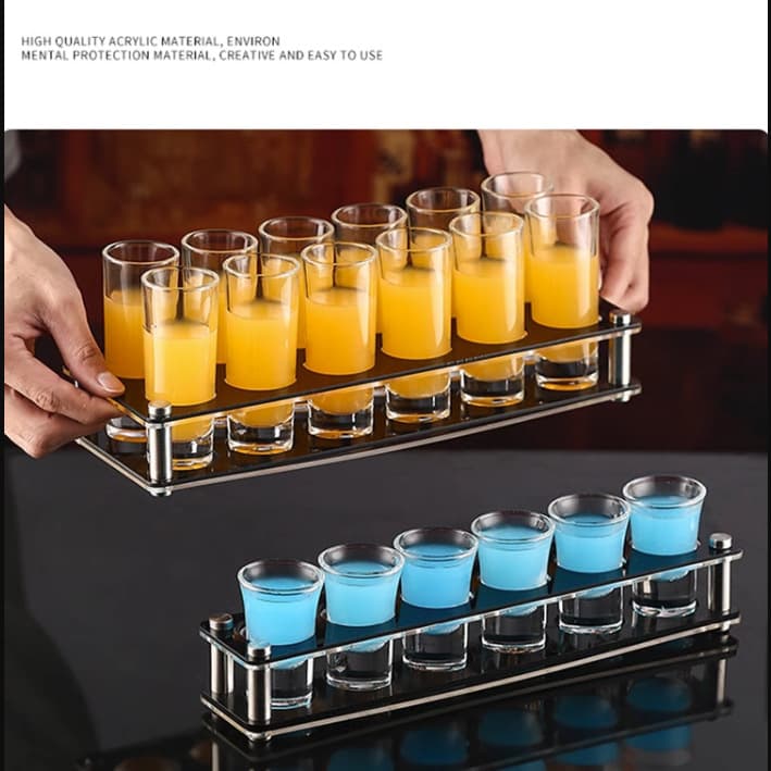 Wholesale Erma-style rainbow shooter, KTV bar small straight shot glass, cocktail B52 Jägermeister cup