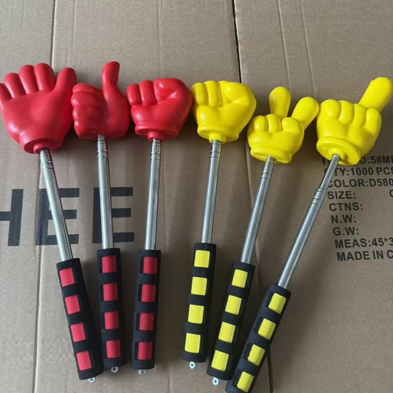 Retractable Rock Paper Scissors Hand Sponge Index Finger Reading Gesture Model Foam Pointer Stick Teaching Stick