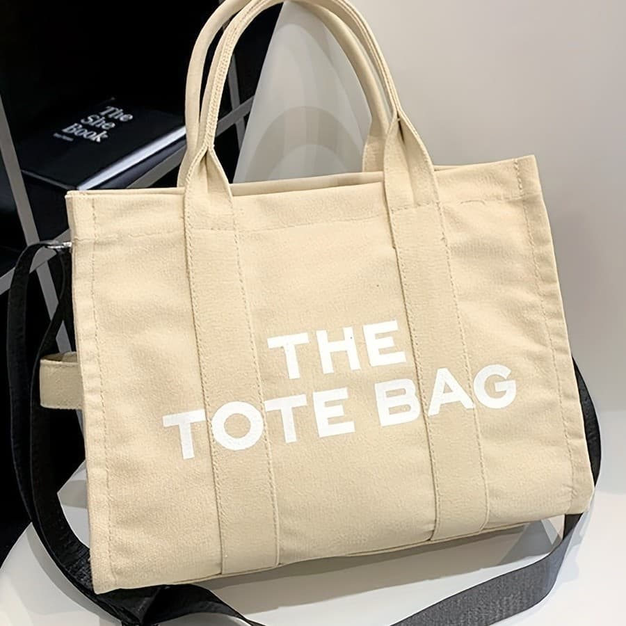 Upgraded version of ToteBag women's bag European and American retro new style canvas edge primary color large, medium and small tote bag available