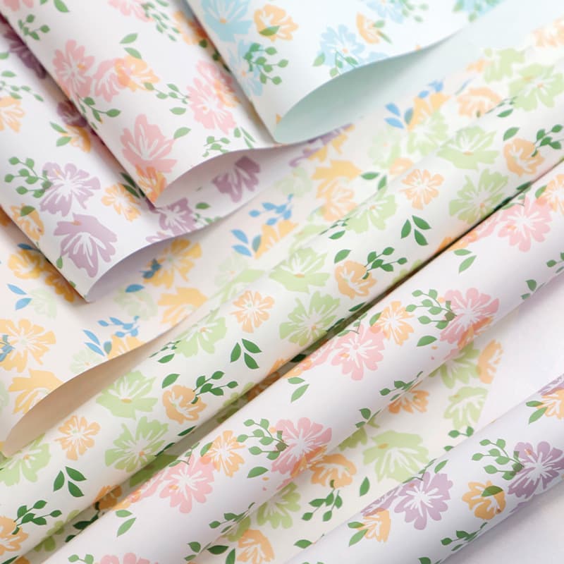Handmade DIY Waterproof Floral Packaging Paper Spring Bloom Small Flowers Fresh Blooms Gift Wrapping Paper Wholesale