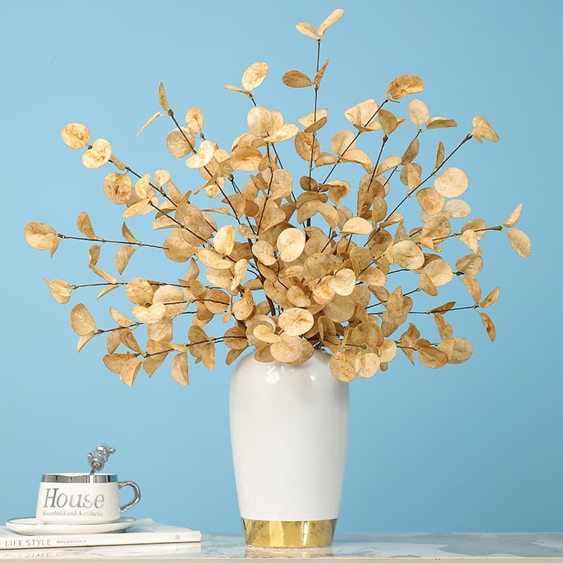 Cross-border bestseller eucalyptus leaves artificial green plant ornament, wedding and home decor, photography props wholesale