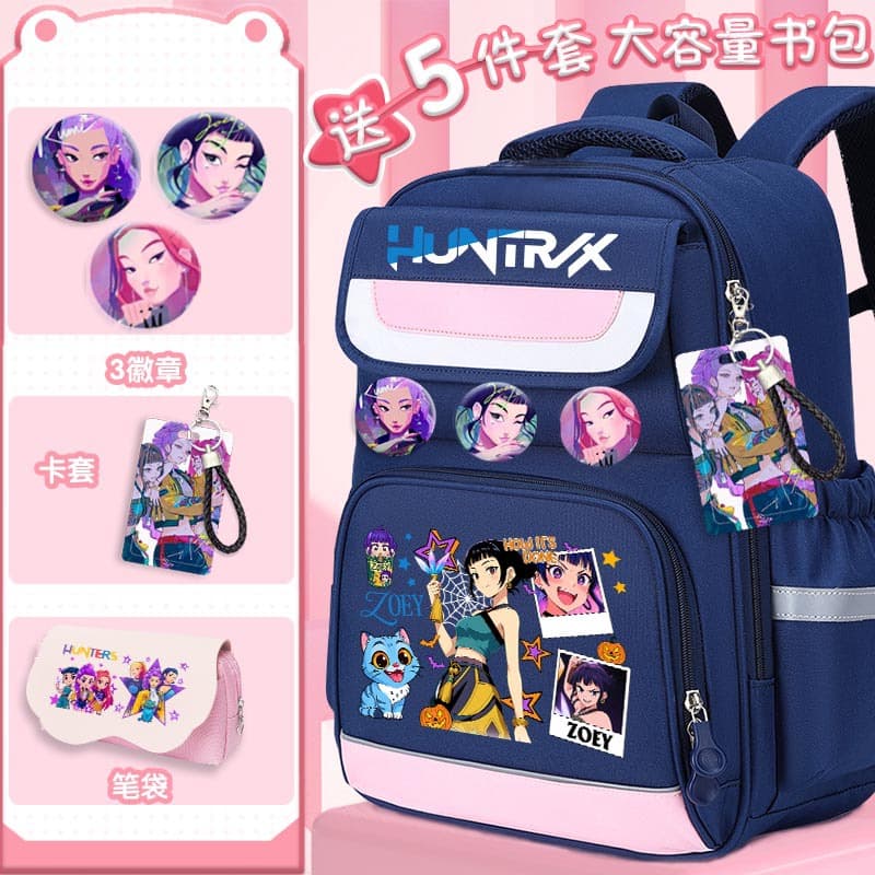 KPOP Backpack Student Zoe Lumi Elementary School Double Shoulder Bag Large Capacity Kids Girls Cute Backpack New
