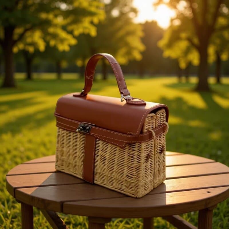 Summer French Style Straw Bag 2023 New Unique Design Crossbody Basket Handbag