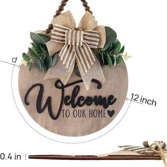 3D Front Door Welcome Sign Door Hanger Funny Front Door Sign Decorative Hanging Tag Pendant Hanging Decoration Garland Door Sign